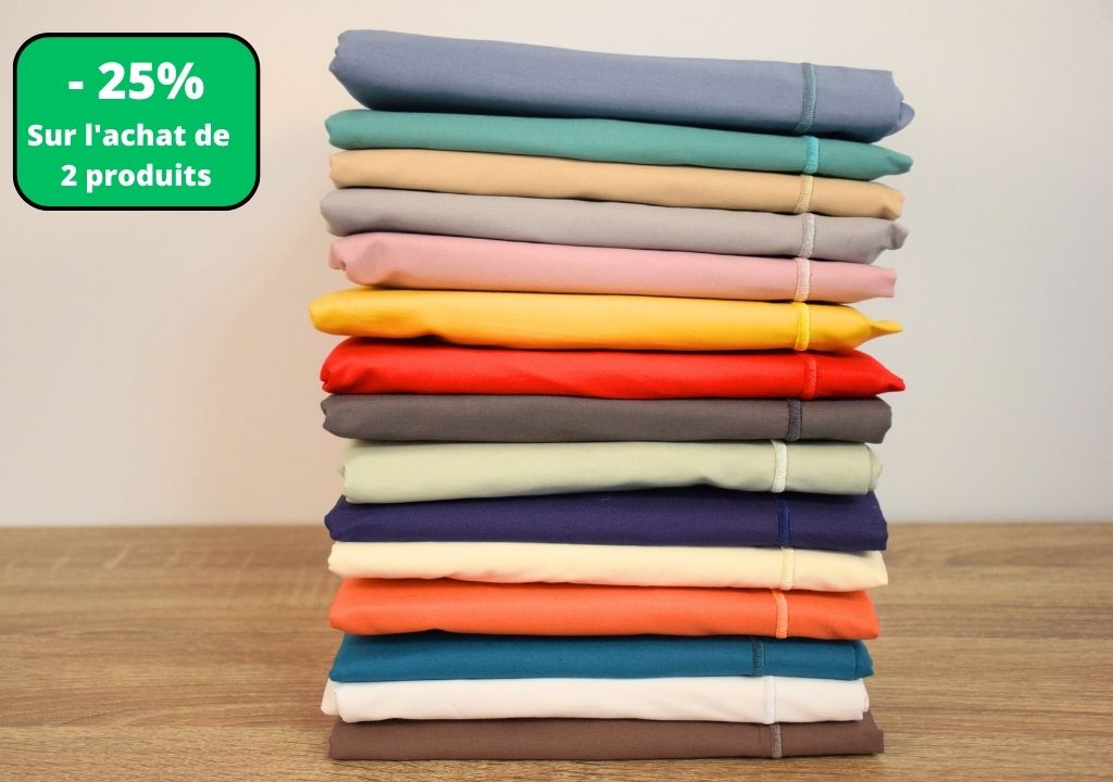 Taie Percale finition bourdon